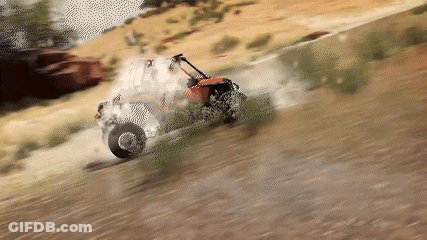 Blurred Person Driving Vehicle On Dirt Road GIF