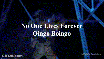 Blurred Person No One Lives Forever Oingo Boingo GIF