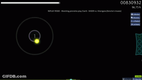 Blurred Person Playing Osu On Laptop GIF
