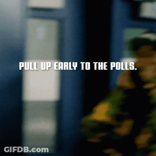 Blurred Person Pull Up Early To The Polls GIF