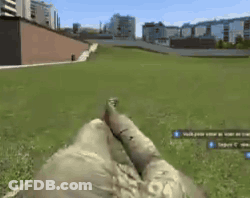 Blurred Person Standing In Grass GIF