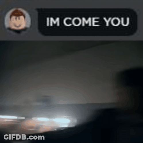 Blurred Person With Speech Bubble Im Come You GIF