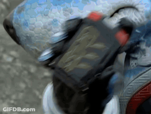 Blurred Person With X-Men Helmet Sticker GIF