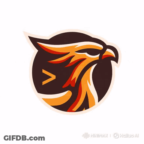 Blurred Phoenix Head In A Circle GIF