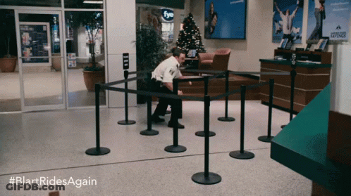 Blurred Police Officer In Lobby #BlartRidesAgain GIF