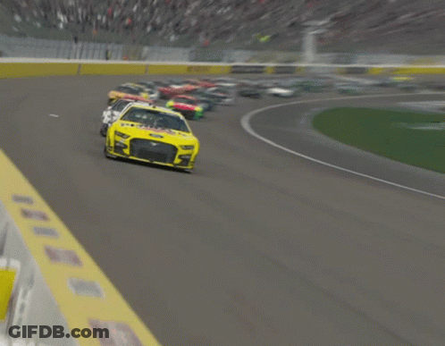 Blurred Race Car Number 22 GIF
