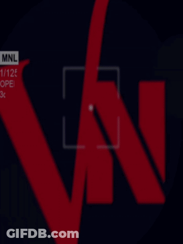Blurred Red Letter V With MNL 1/125 Open 3DB GIF