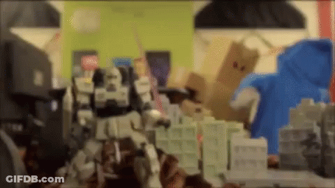 Blurred Robot With Sword GIF