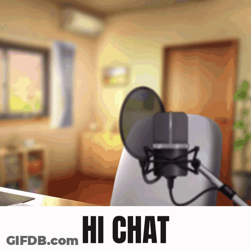 Blurred Room Saying Hi Chat GIF