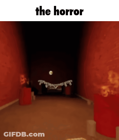 Blurred Room Saying The Horror GIF
