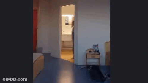Blurred Room With Open Door GIF