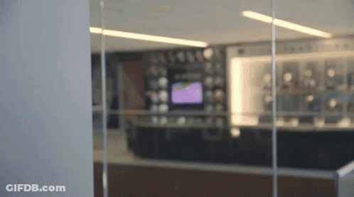Blurred Room With Purple TV GIF