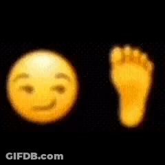 Blurred Smiley Face And Foot GIF