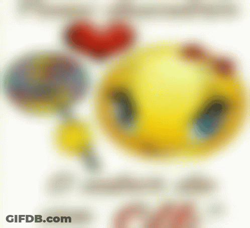 Blurred Smiley Face With Heart Above GIF