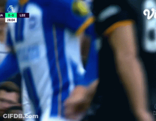 Blurred Soccer Game With Lee On Screen GIF