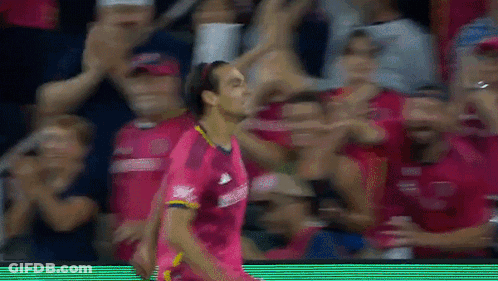 Blurred Soccer Player In Pink Adidas Jersey GIF