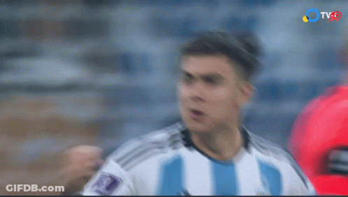 Blurred Soccer Player With TV2 GIF