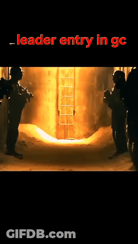 Blurred Soldiers Leader Entry In GC Red Letters GIF