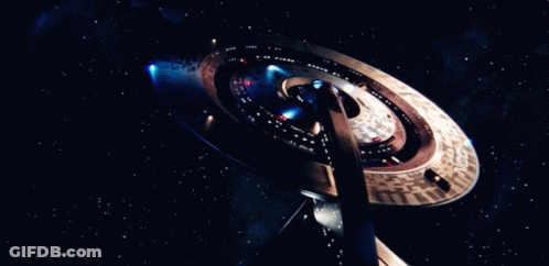 Blurred Spaceship With Number 7 GIF