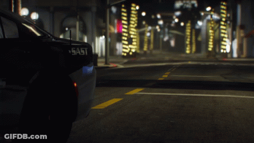 Blurred Street With Yellow Line GIF