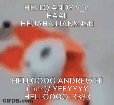 Blurred Stuffed Animal With Hello Andy GIF