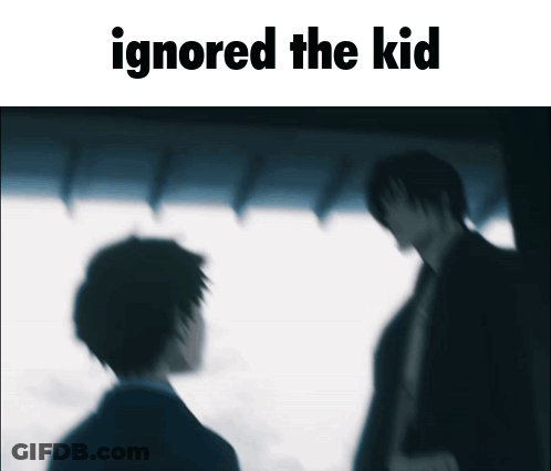 Blurred Two Men Saying Ignored The Kid GIF