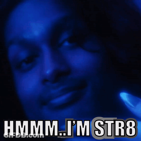 Blurred Woman Saying Hmm I'm Str8 GIF