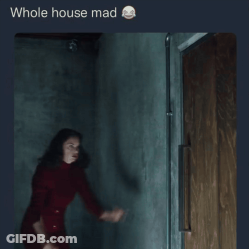 Blurred Woman Screaming Whole House Mad GIF