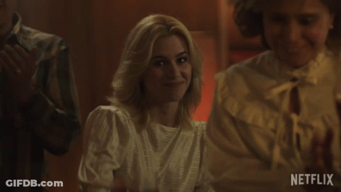 Blurred Woman With Netflix Logo GIF