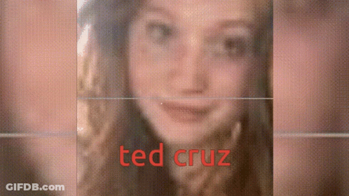 Blurred Woman With Ted Cruz Name GIF