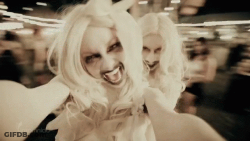 Blurred Woman With White Hair Screaming GIF