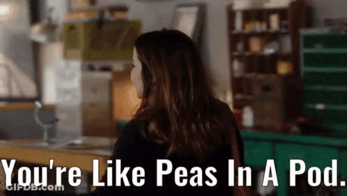 Blurred Woman You're Like Peas In A Pod GIF