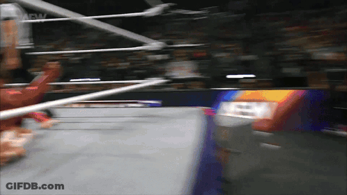 Blurred Wrestling Match AEW GIF