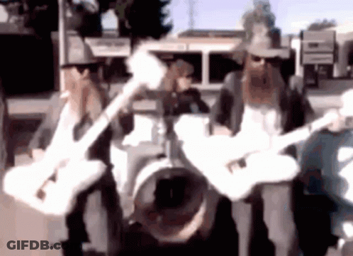 Blurry Band Playing Guitars GIF