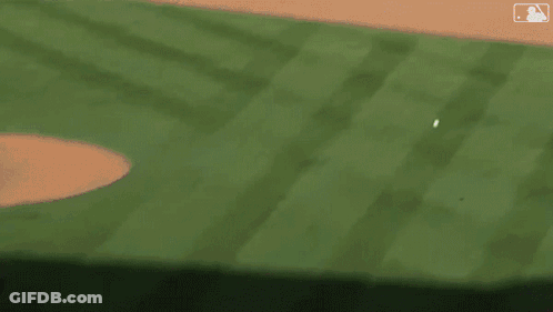 Blurry Baseball Game With MLB Logo GIF