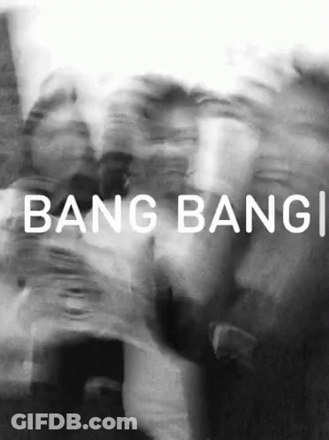 Blurry Black And White Photo Bang Bang GIF