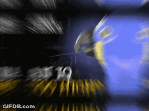 Blurry Blue And Yellow Item With Number 19 GIF