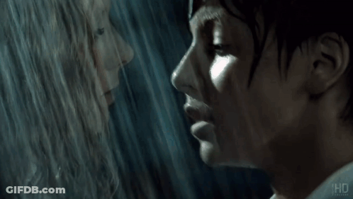 Blurry Boy And Girl With HD Letters GIF