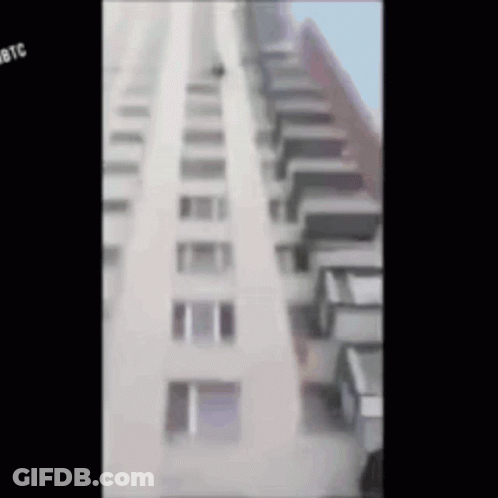 Blurry Building With BTC Text GIF