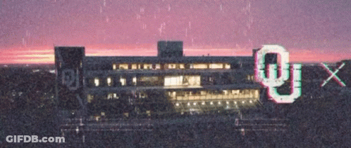 Blurry Building With Letter U GIF