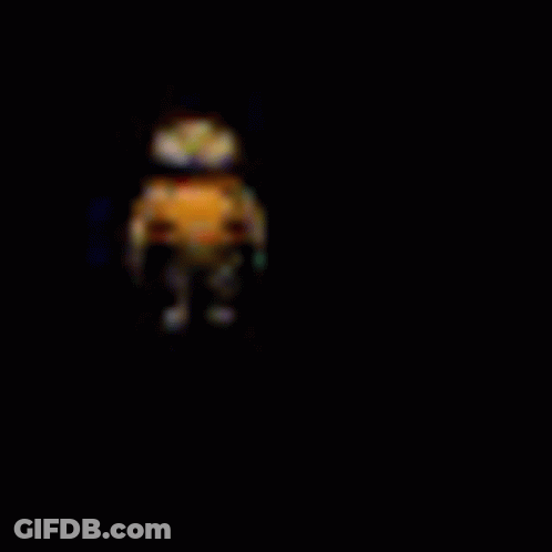 Blurry Cartoon Character Blue Background GIF