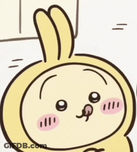 Blurry Cartoon Character With Flower In Mouth GIF