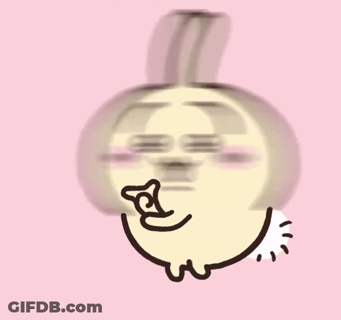 Blurry Cartoon Character With Flower In Mouth GIF