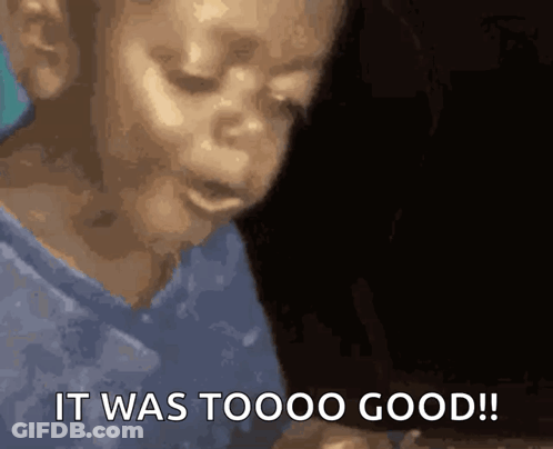 Blurry Child Saying Too Good GIF