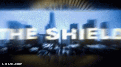Blurry City With The Shield GIF