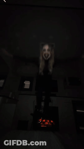 Blurry Clown With Blood Coming Out Of Eyes GIF