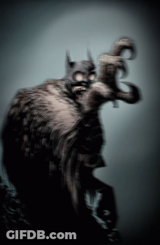Blurry Drawing Of Bat With Claw Reaching Out GIF
