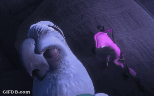 Blurry Face In Purple Light GIF