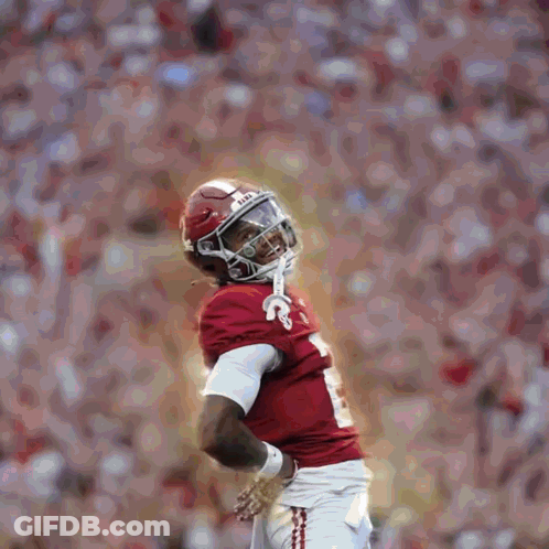Blurry Football Player In Number 1 Jersey GIF