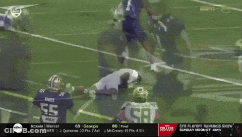 Blurry Football Player Number 12 GIF